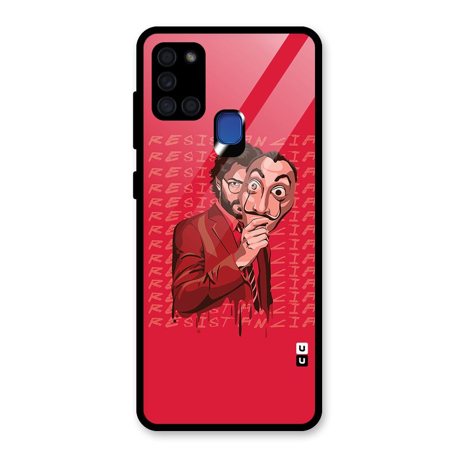 Resistancia Professor Art Glass Back Case for Galaxy A21s