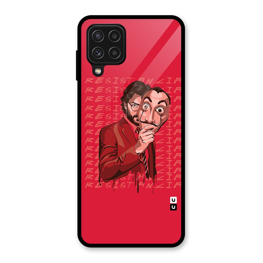 Resistancia Professor Art Glass Back Case for Galaxy A22 4G