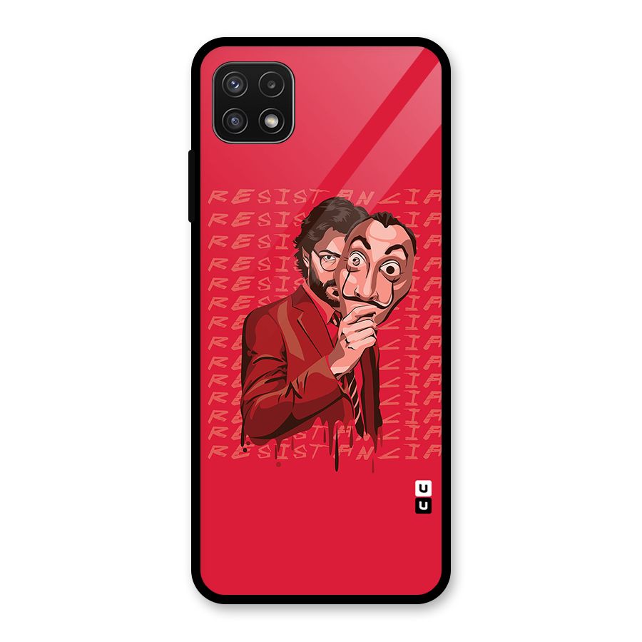 Resistancia Professor Art Glass Back Case for Galaxy A22 5G