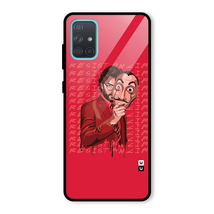 Resistancia Professor Art Glass Back Case for Galaxy A71