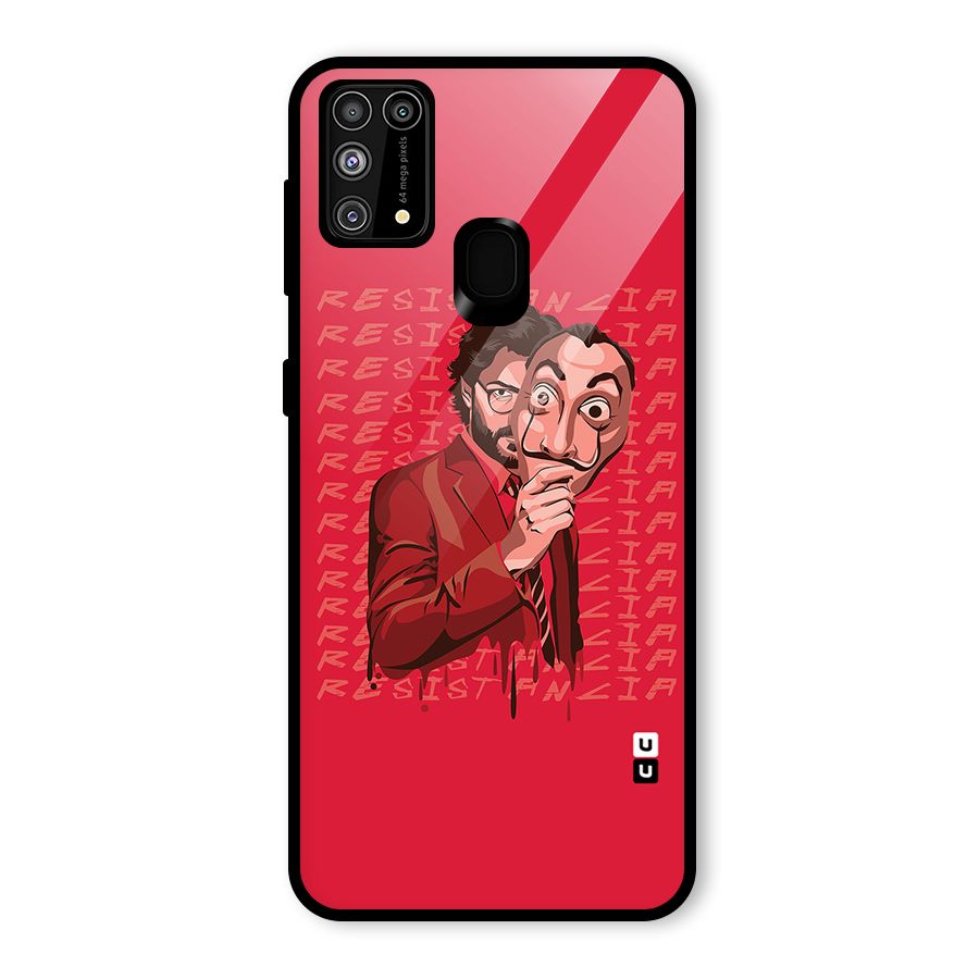 Resistancia Professor Art Glass Back Case for Galaxy F41