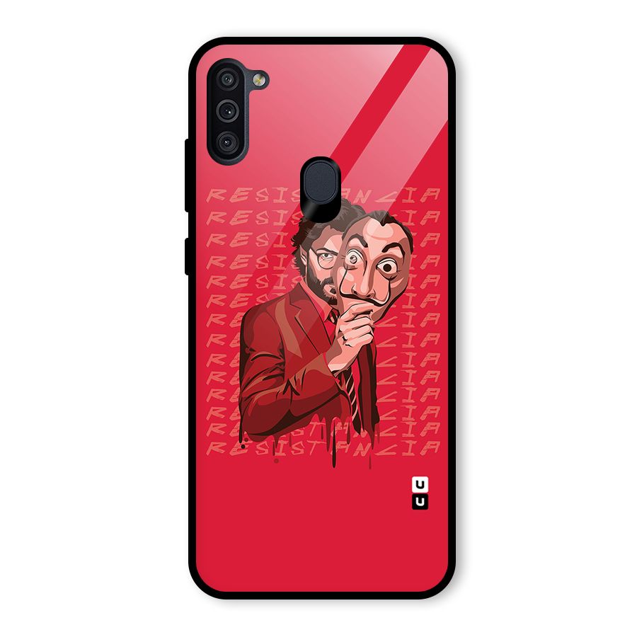 Resistancia Professor Art Glass Back Case for Galaxy M11