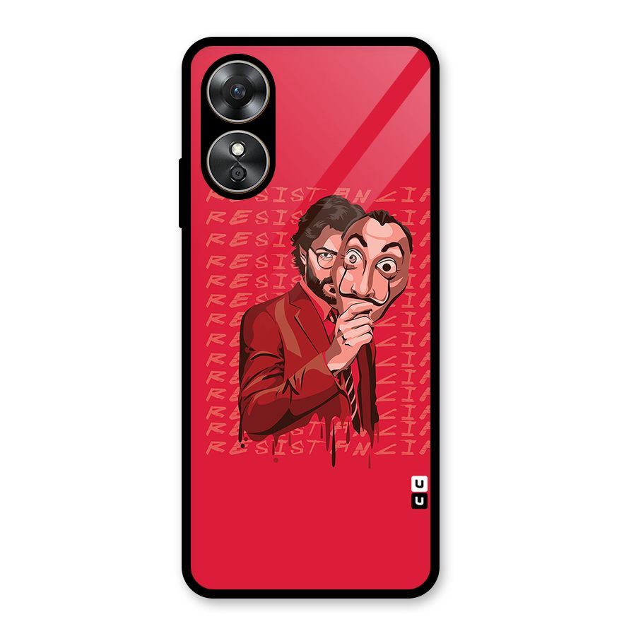 Resistancia Professor Art Glass Back Case for Oppo A17