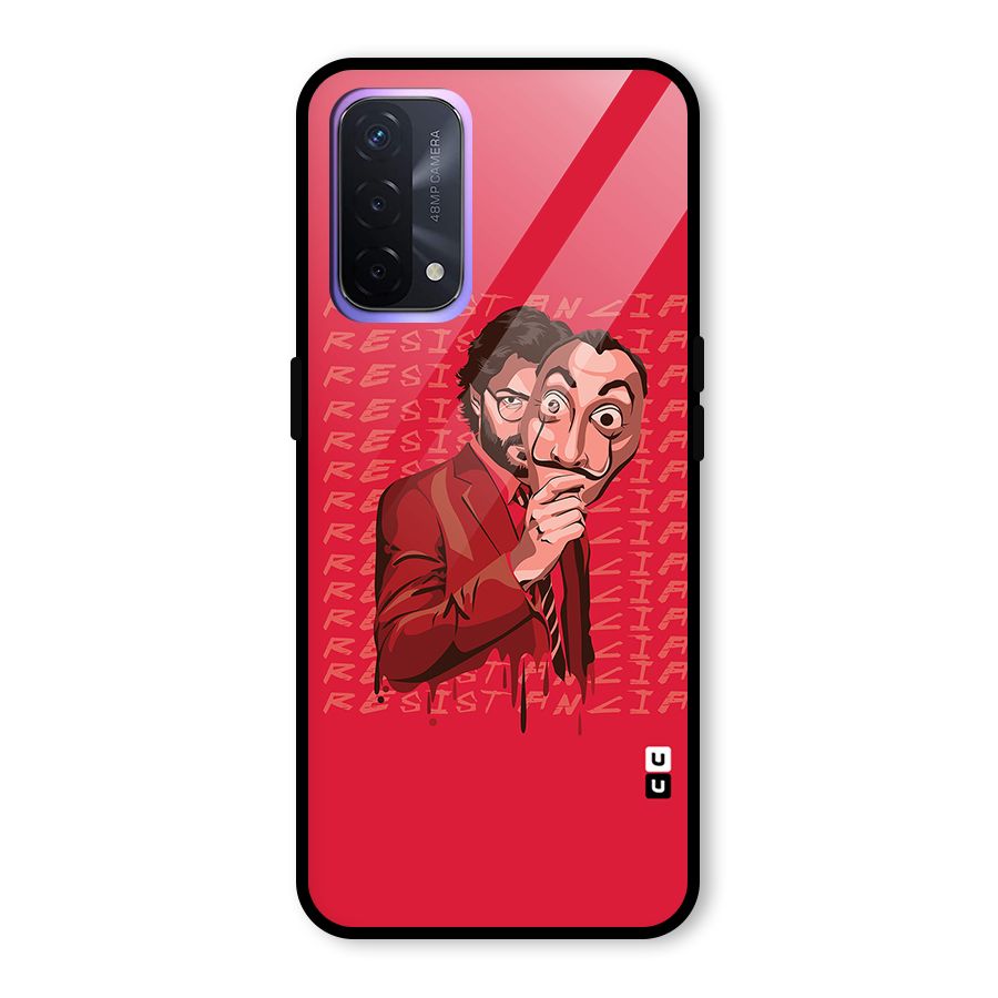 Resistancia Professor Art Glass Back Case for Oppo A74 5G