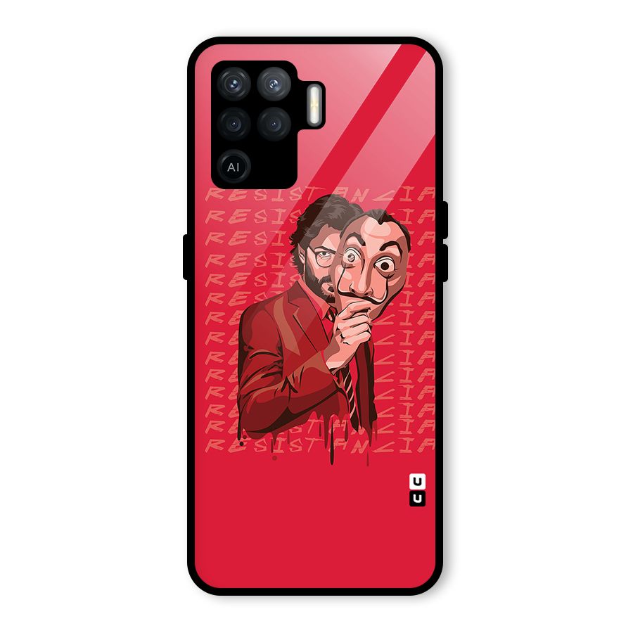 Resistancia Professor Art Glass Back Case for Oppo F19 Pro
