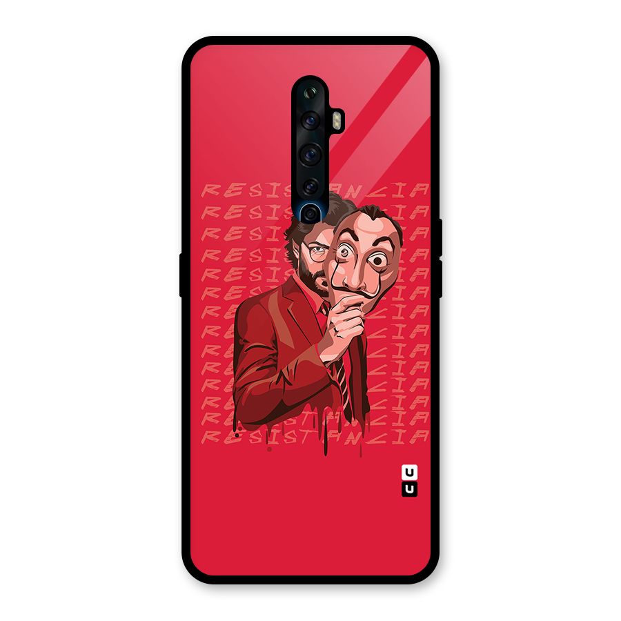 Resistancia Professor Art Glass Back Case for Oppo Reno2 F