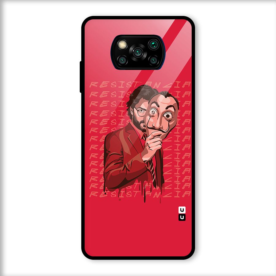 Resistancia Professor Art Glass Back Case for Poco X3