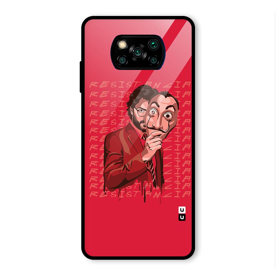Resistancia Professor Art Glass Back Case for Poco X3 Pro
