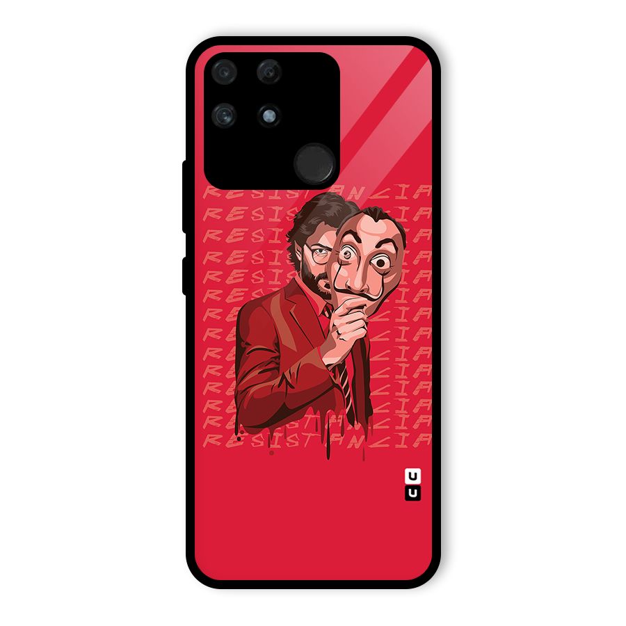 Resistancia Professor Art Glass Back Case for Realme Narzo 50A