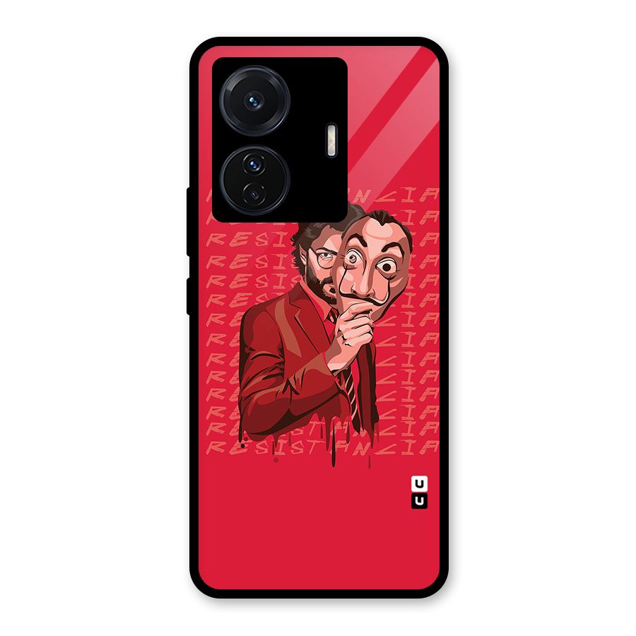 Resistancia Professor Art Glass Back Case for Vivo T1 Pro