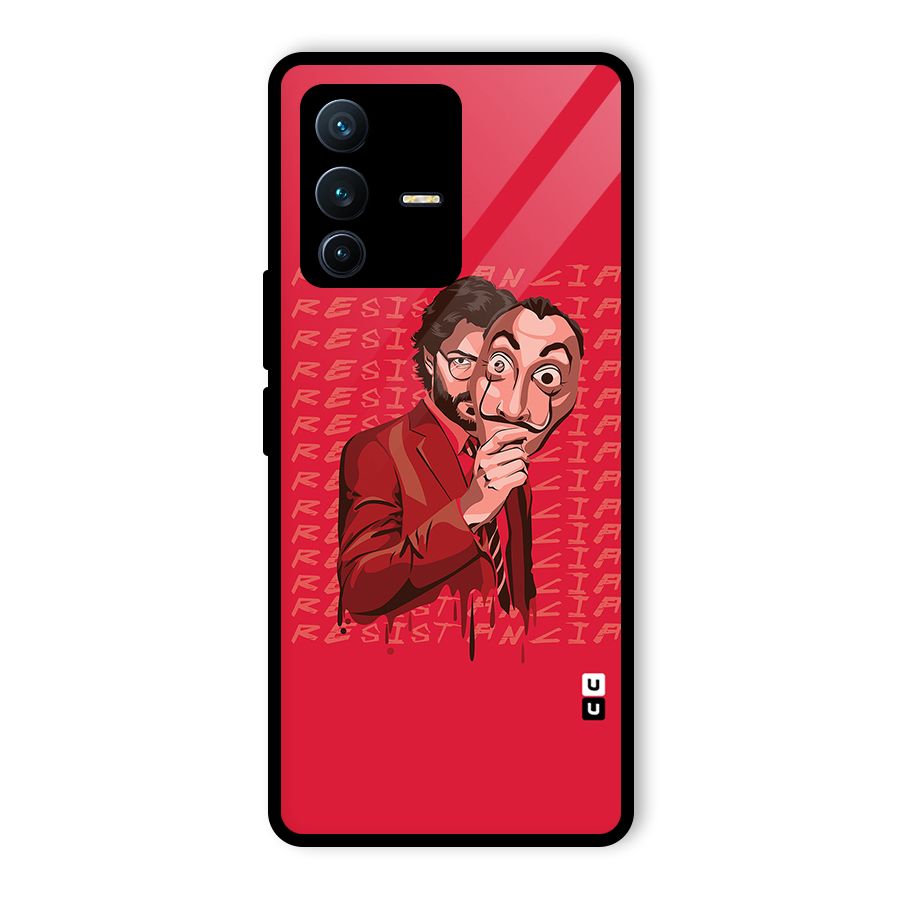 Resistancia Professor Art Glass Back Case for Vivo V23 Pro