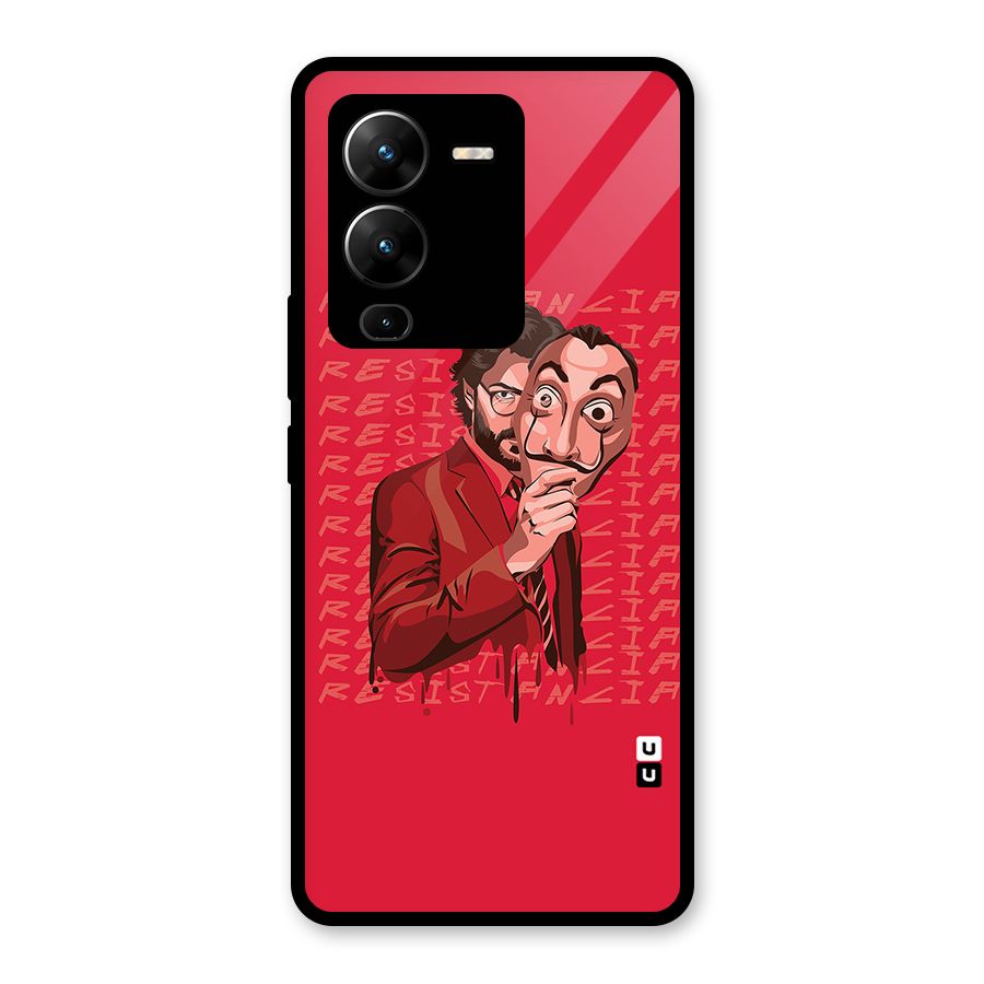 Resistancia Professor Art Glass Back Case for Vivo V25 Pro