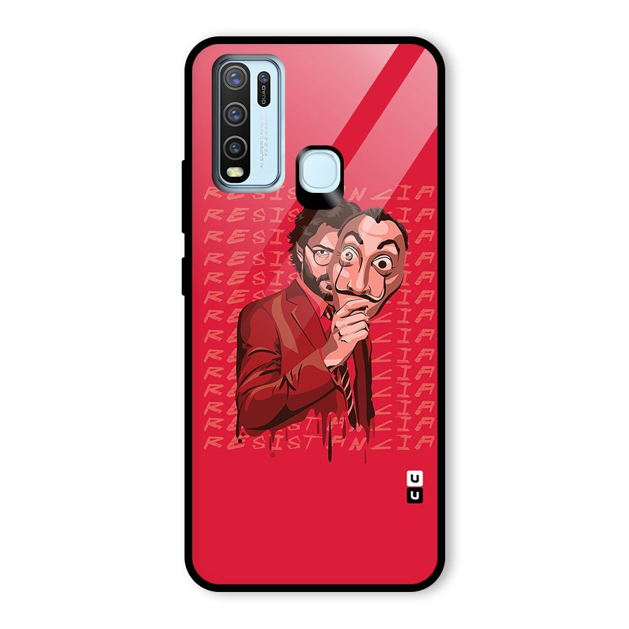 Resistancia Professor Art Glass Back Case for Vivo Y30