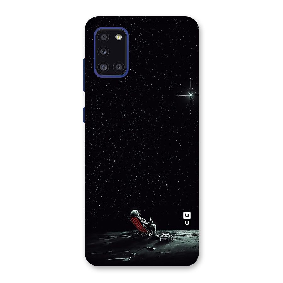 Resting Spaceman Face Back Case for Galaxy A31