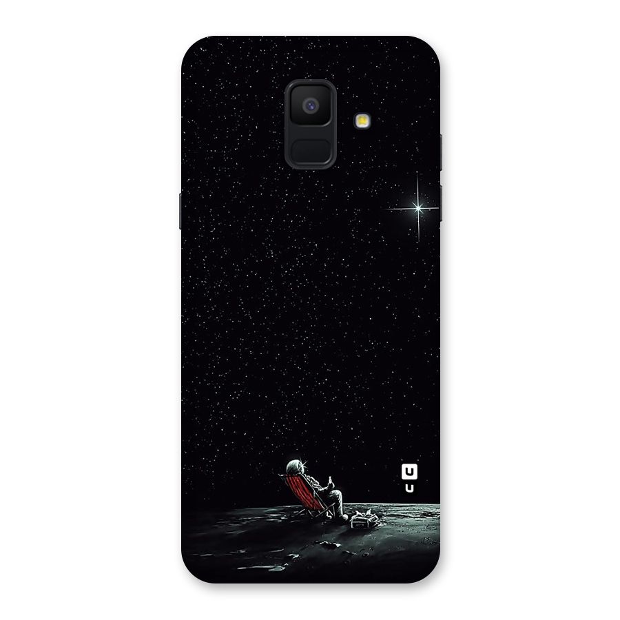 Resting Spaceman Face Back Case for Galaxy A6 (2018)