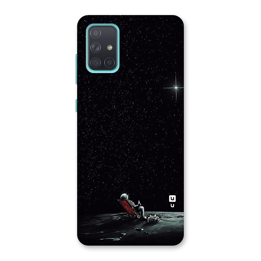 Resting Spaceman Face Back Case for Galaxy A71