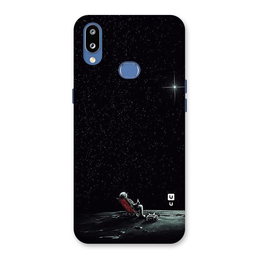 Resting Spaceman Face Back Case for Galaxy M01s