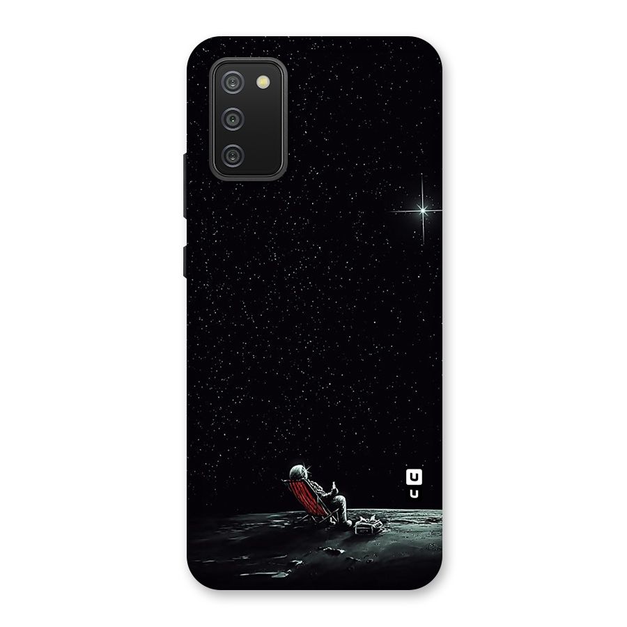 Resting Spaceman Face Back Case for Galaxy M02s