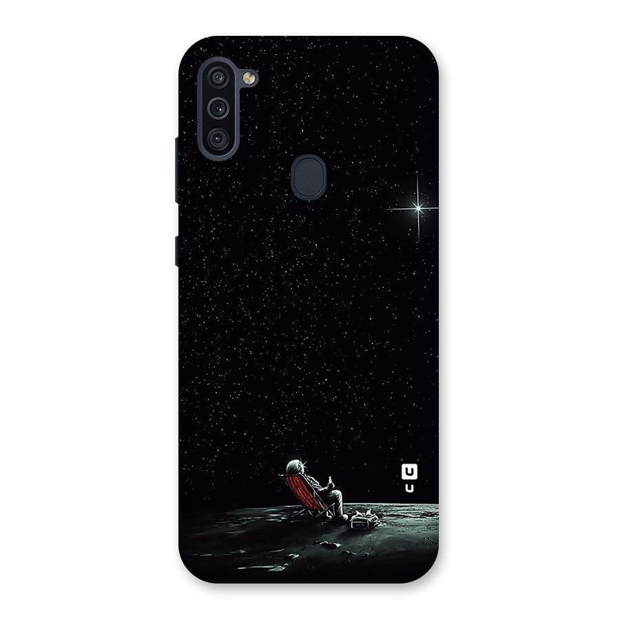 Resting Spaceman Face Back Case for Galaxy M11