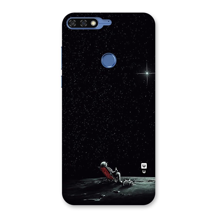 Resting Spaceman Face Back Case for Honor 7C