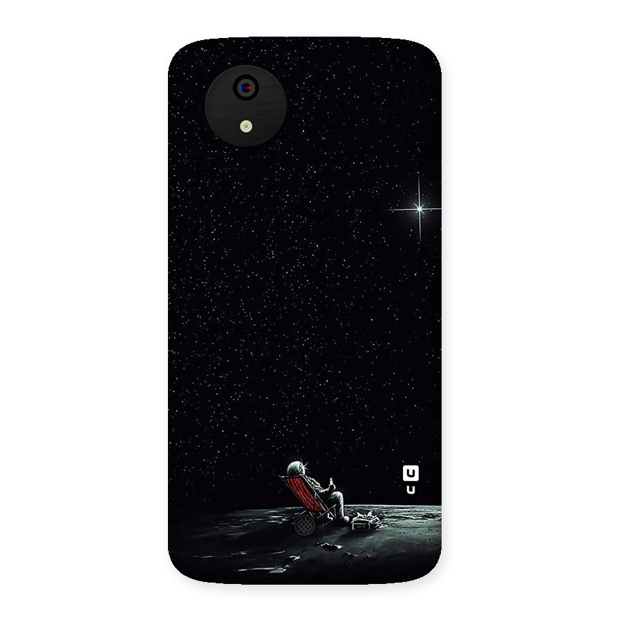 Resting Spaceman Face Back Case for Micromax Canvas A1