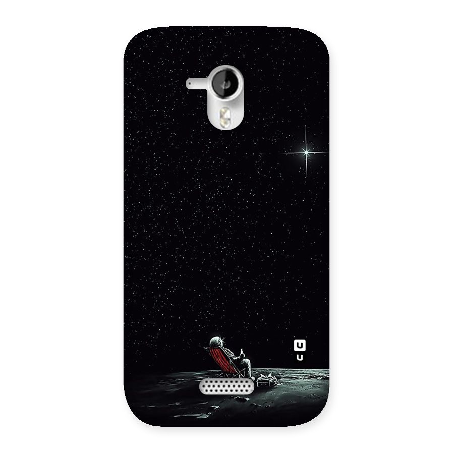 Resting Spaceman Face Back Case for Micromax Canvas HD A116