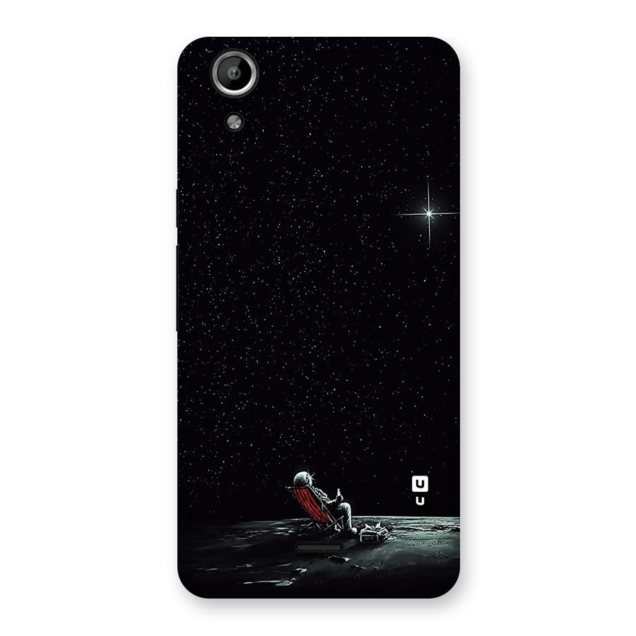 Resting Spaceman Face Back Case for Micromax Canvas Selfie Lens Q345