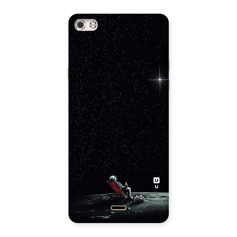 Resting Spaceman Face Back Case for Micromax Canvas Silver 5