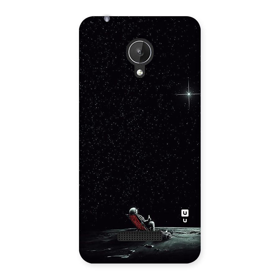 Resting Spaceman Face Back Case for Micromax Canvas Spark Q380