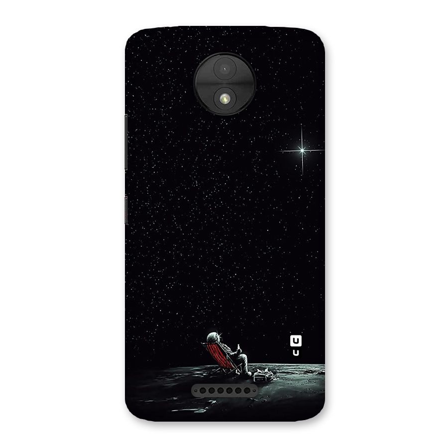 Resting Spaceman Face Back Case for Moto C