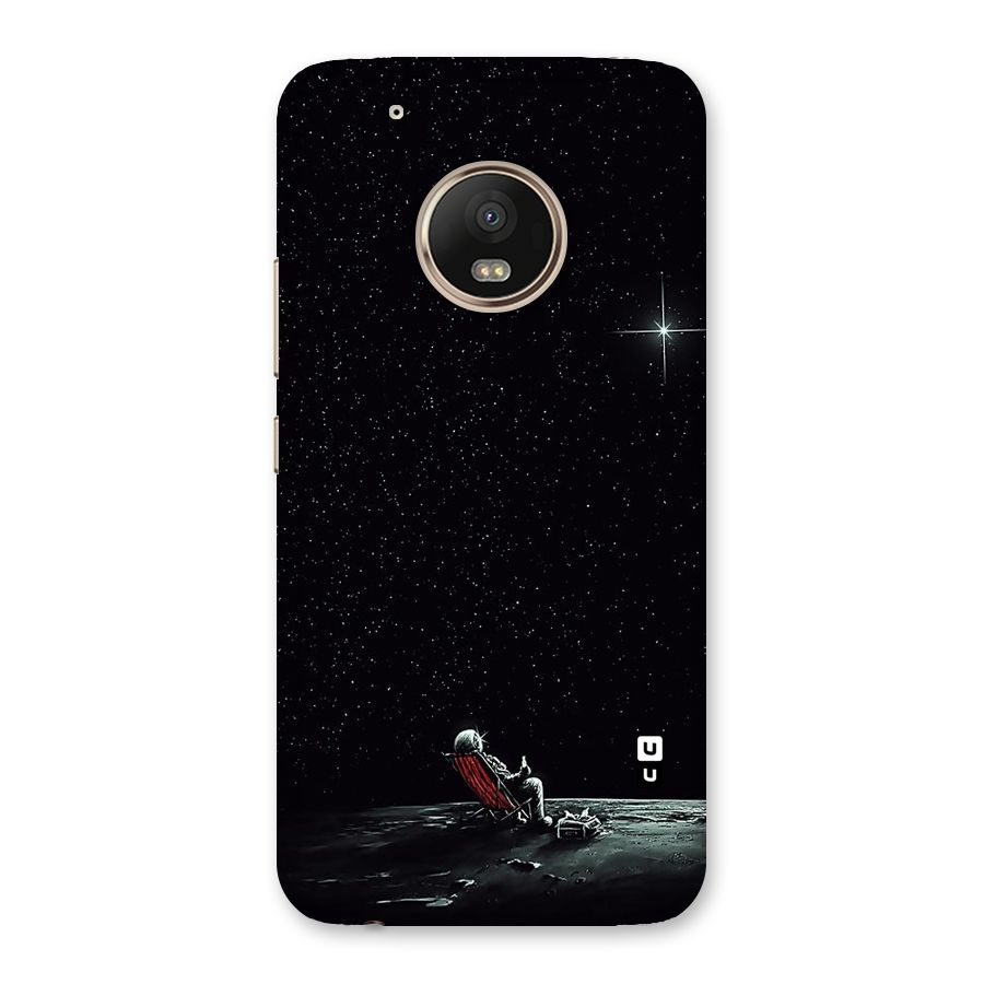 Resting Spaceman Face Back Case for Moto G5 Plus