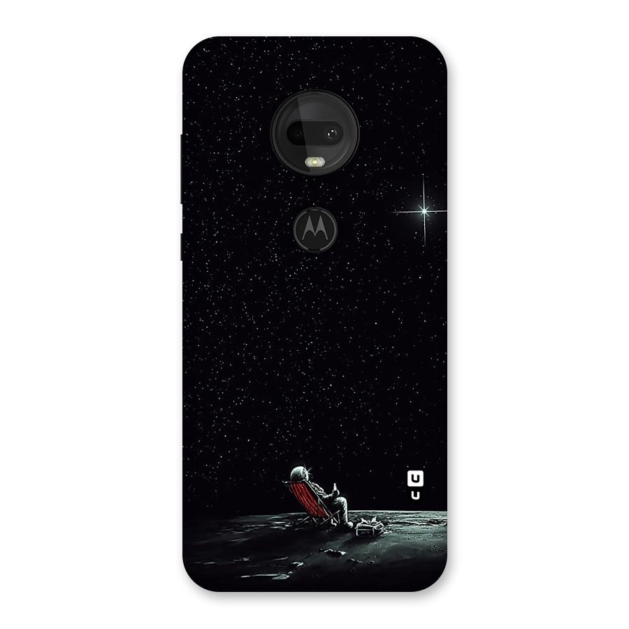 Resting Spaceman Face Back Case for Moto G7