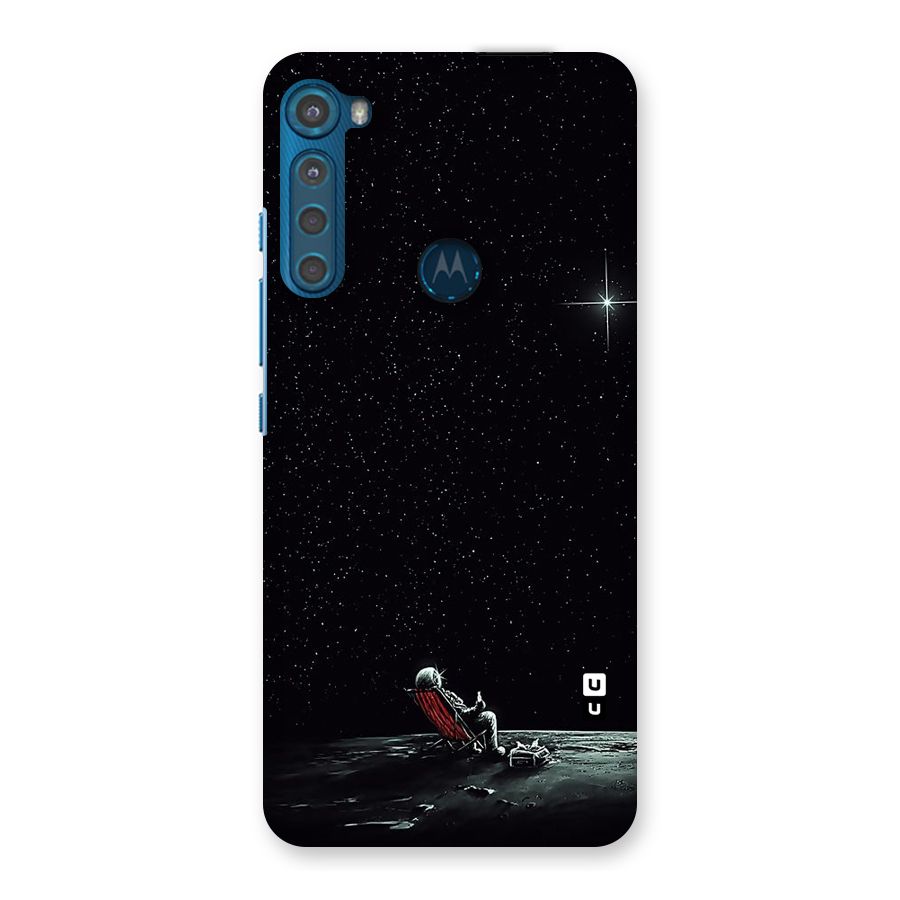 Resting Spaceman Face Back Case for Motorola One Fusion Plus