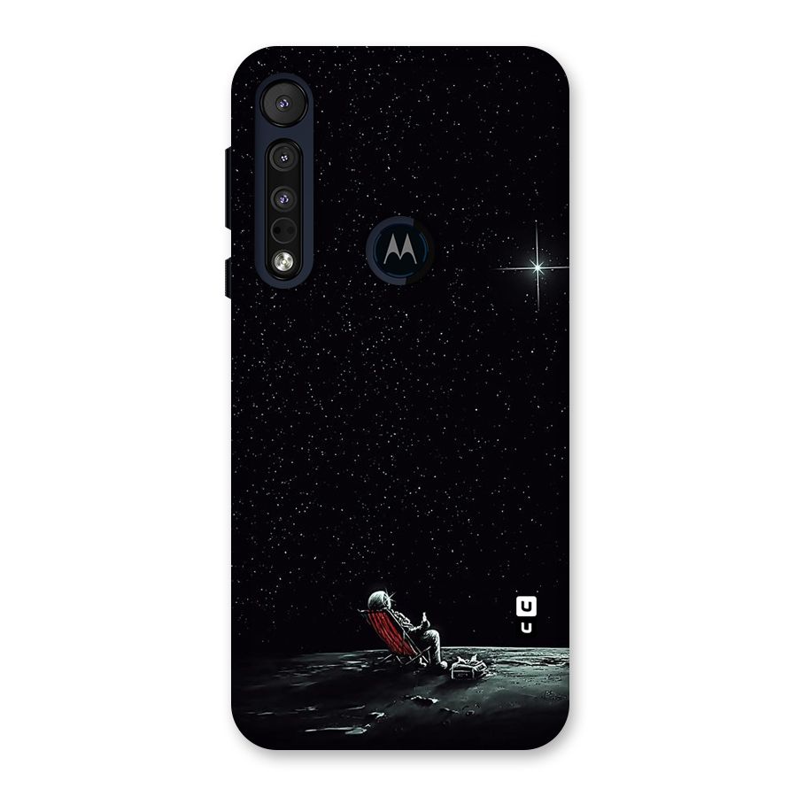 Resting Spaceman Face Back Case for Motorola One Macro