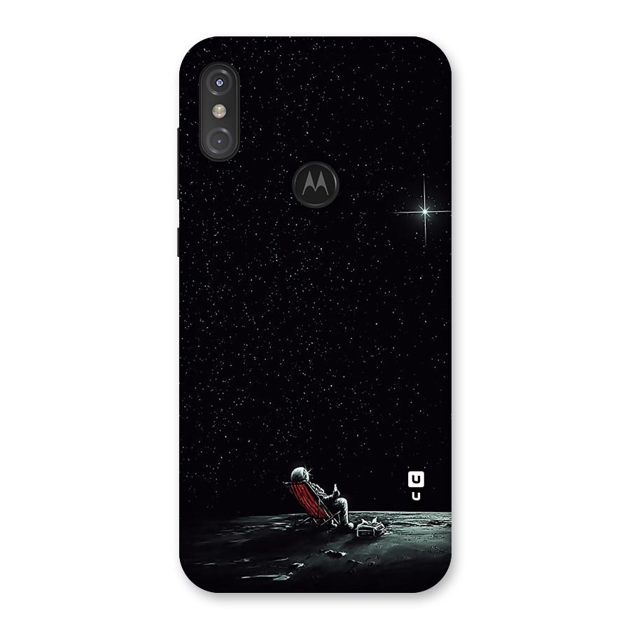 Resting Spaceman Face Back Case for Motorola One Power