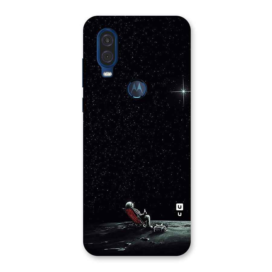 Resting Spaceman Face Back Case for Motorola One Vision