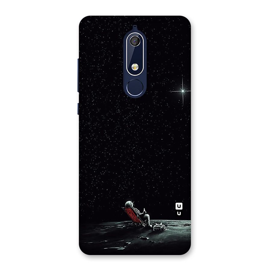 Resting Spaceman Face Back Case for Nokia 5.1