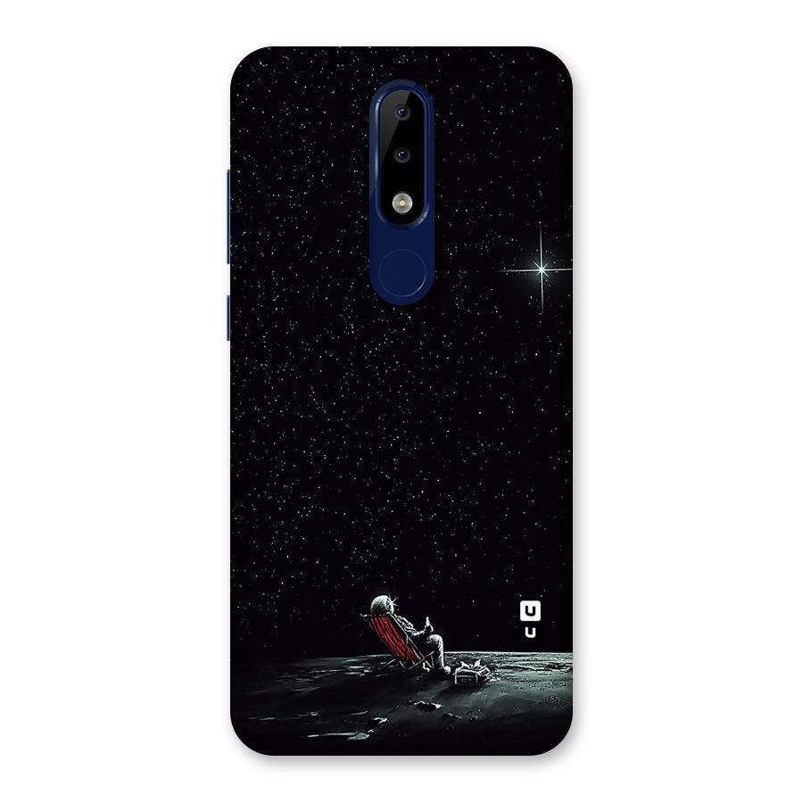 Resting Spaceman Face Back Case for Nokia 5.1 Plus