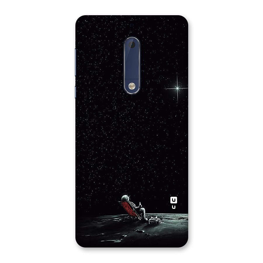 Resting Spaceman Face Back Case for Nokia 5