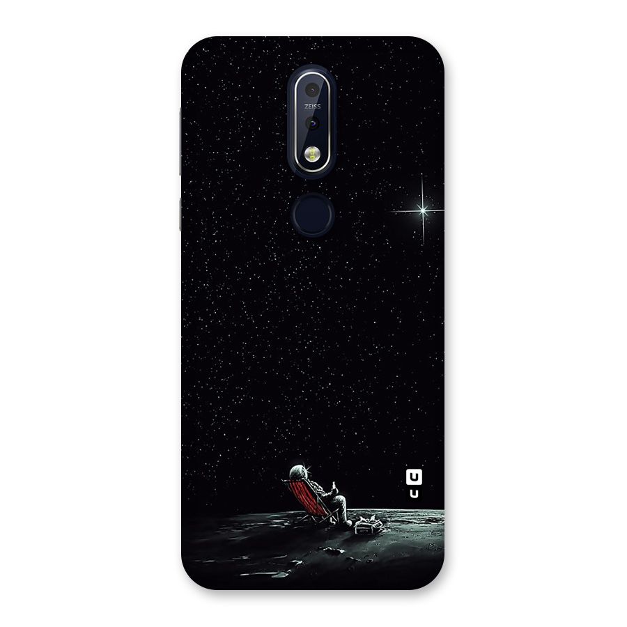 Resting Spaceman Face Back Case for Nokia 7.1