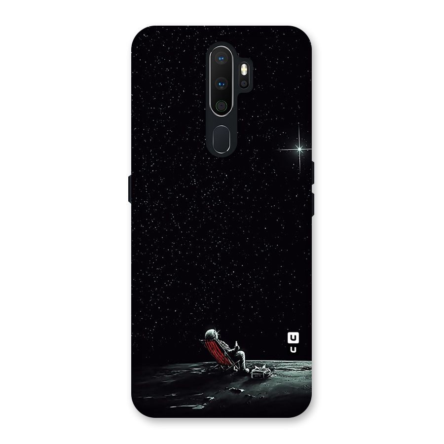 Resting Spaceman Face Back Case for Oppo A5 (2020)