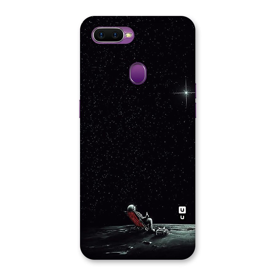 Resting Spaceman Face Back Case for Oppo F9