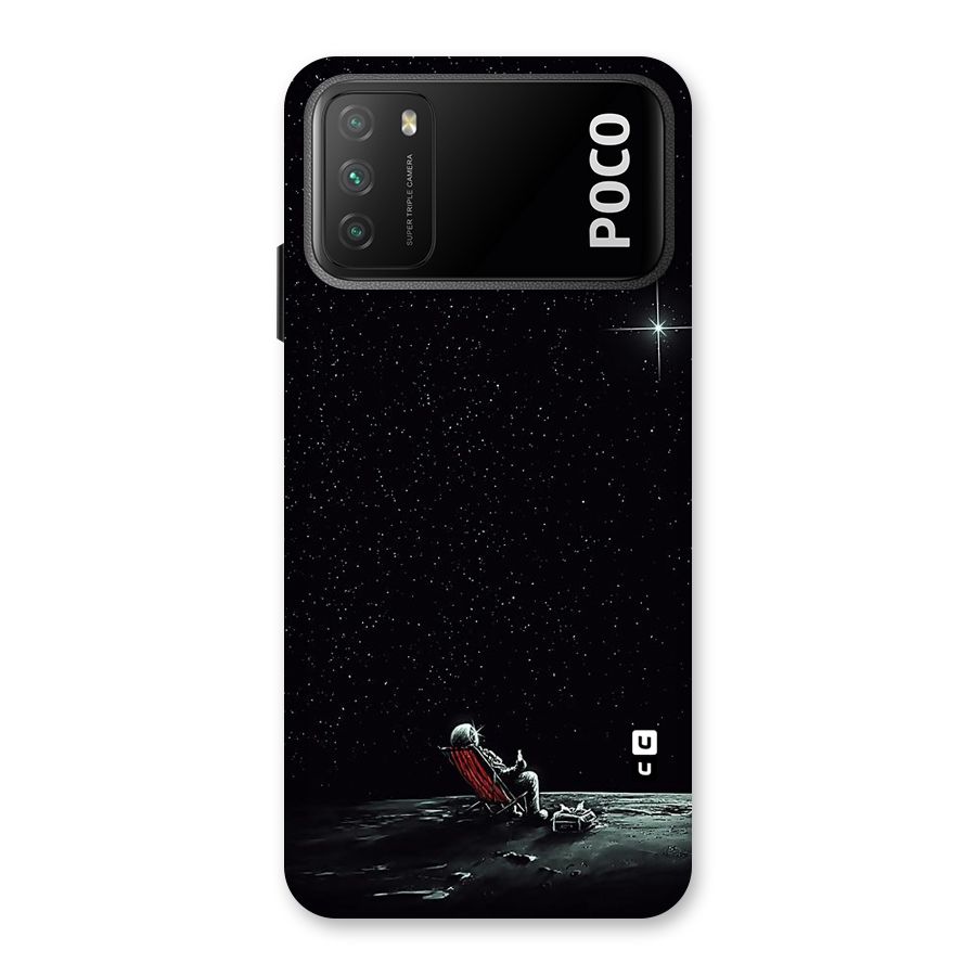 Resting Spaceman Face Back Case for Poco M3