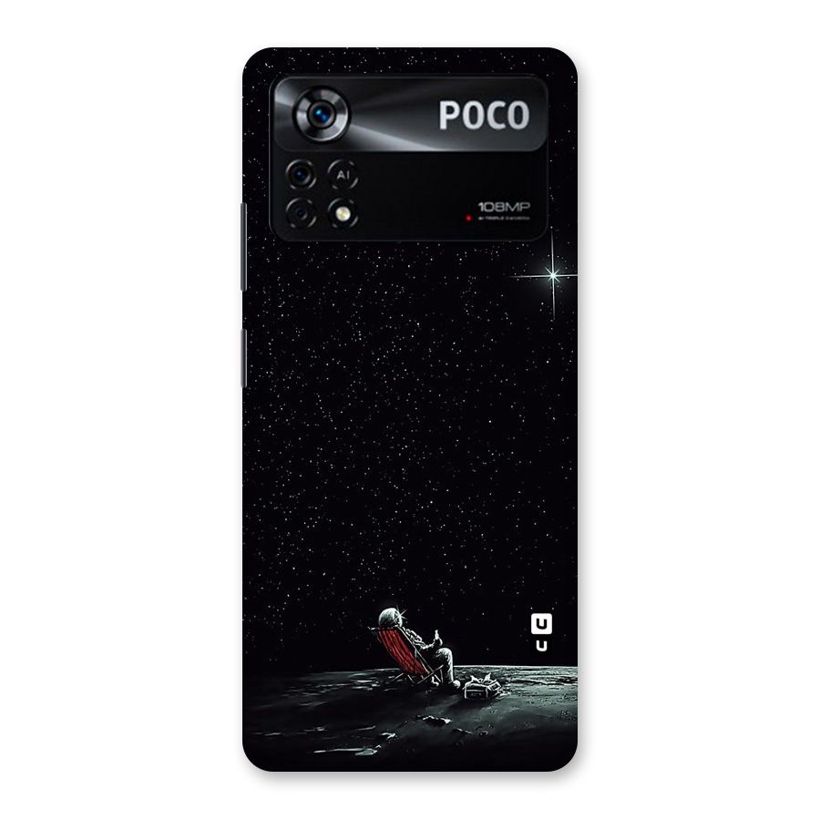 Resting Spaceman Face Back Case for Poco X4 Pro 5G