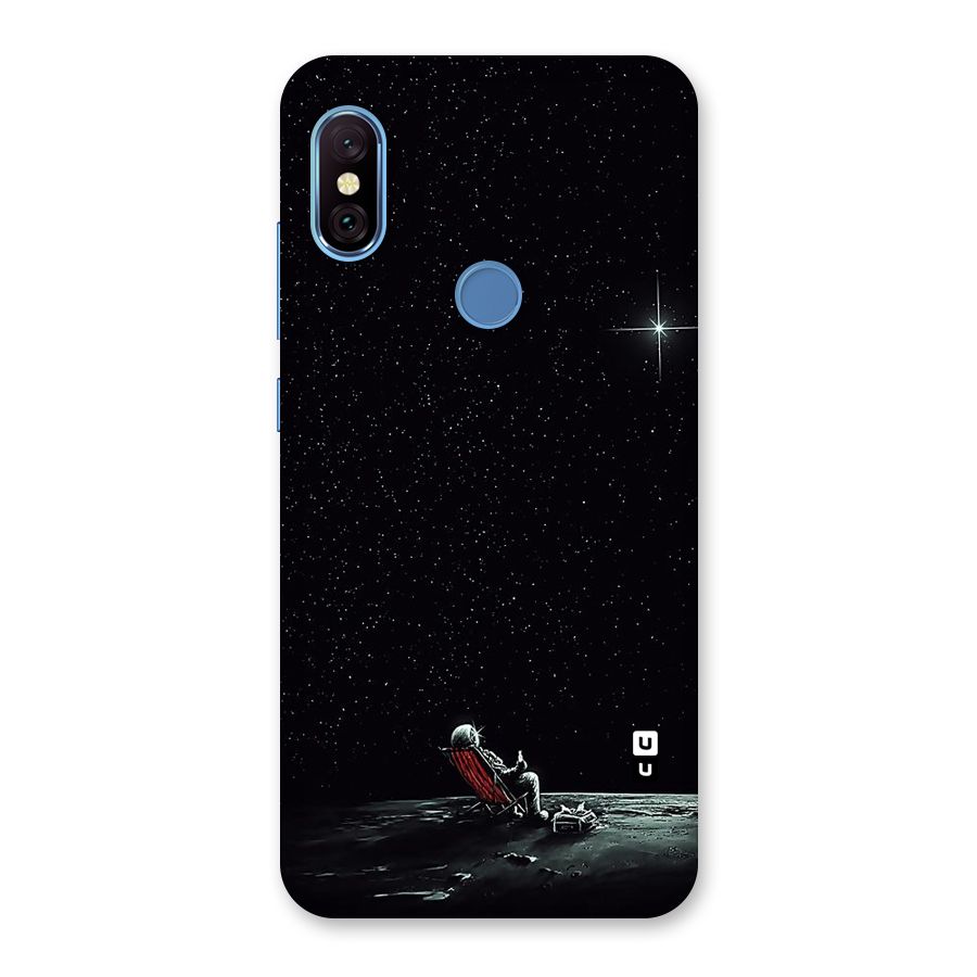 Resting Spaceman Face Back Case for Redmi Note 6 Pro