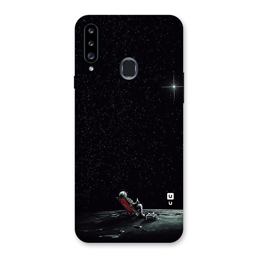 Resting Spaceman Face Back Case for Samsung Galaxy A20s