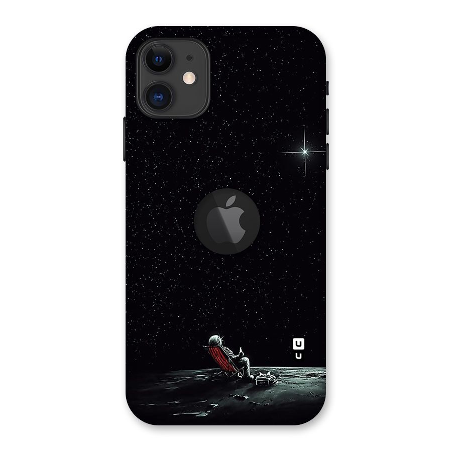 Resting Spaceman Face Back Case for iPhone 11 Logo Cut