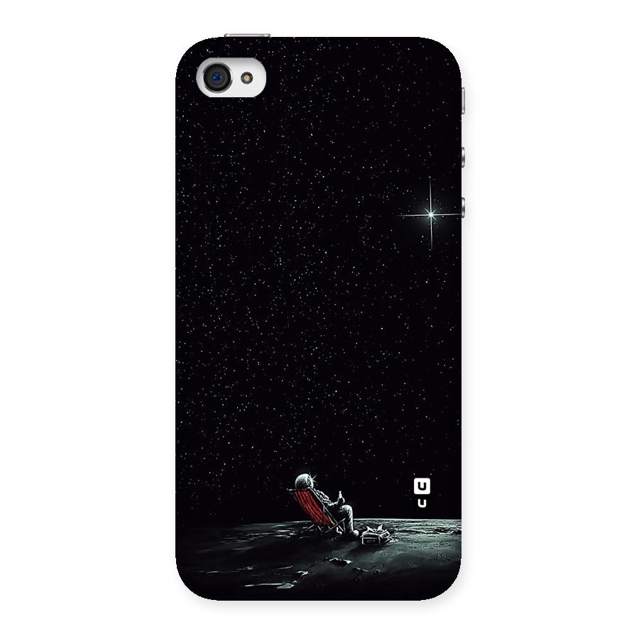 Resting Spaceman Face Back Case for iPhone 4 4s