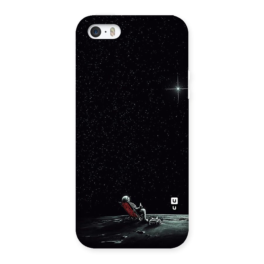 Resting Spaceman Face Back Case for iPhone SE