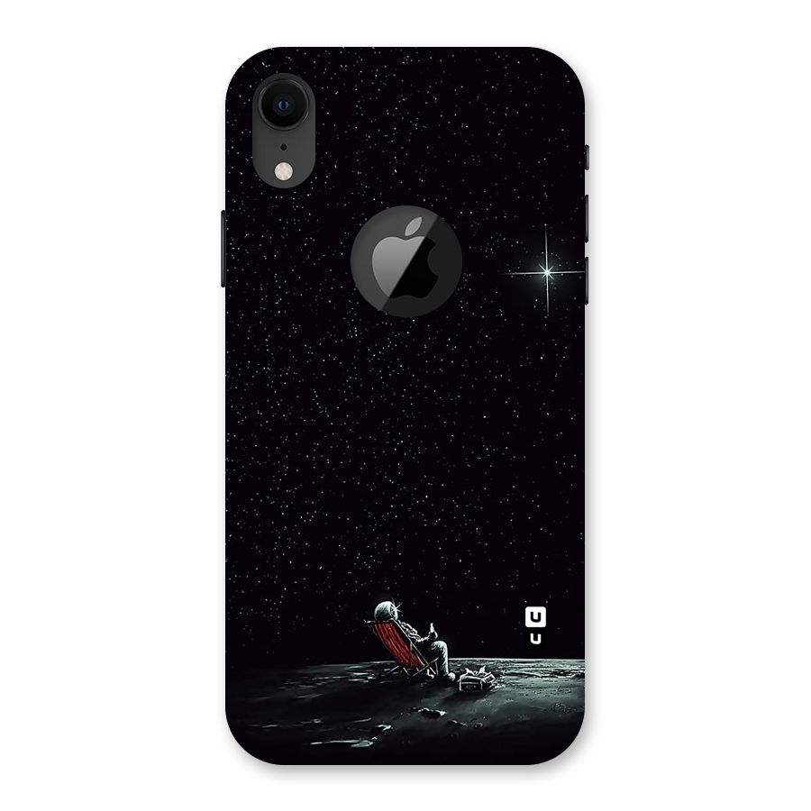 Resting Spaceman Face Back Case for iPhone XR Logo Cut